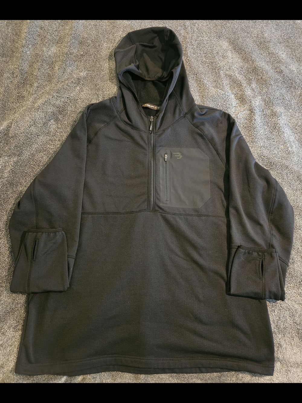 Burlebo - Men's Blaze Tech 1/4 zip pullover - Black